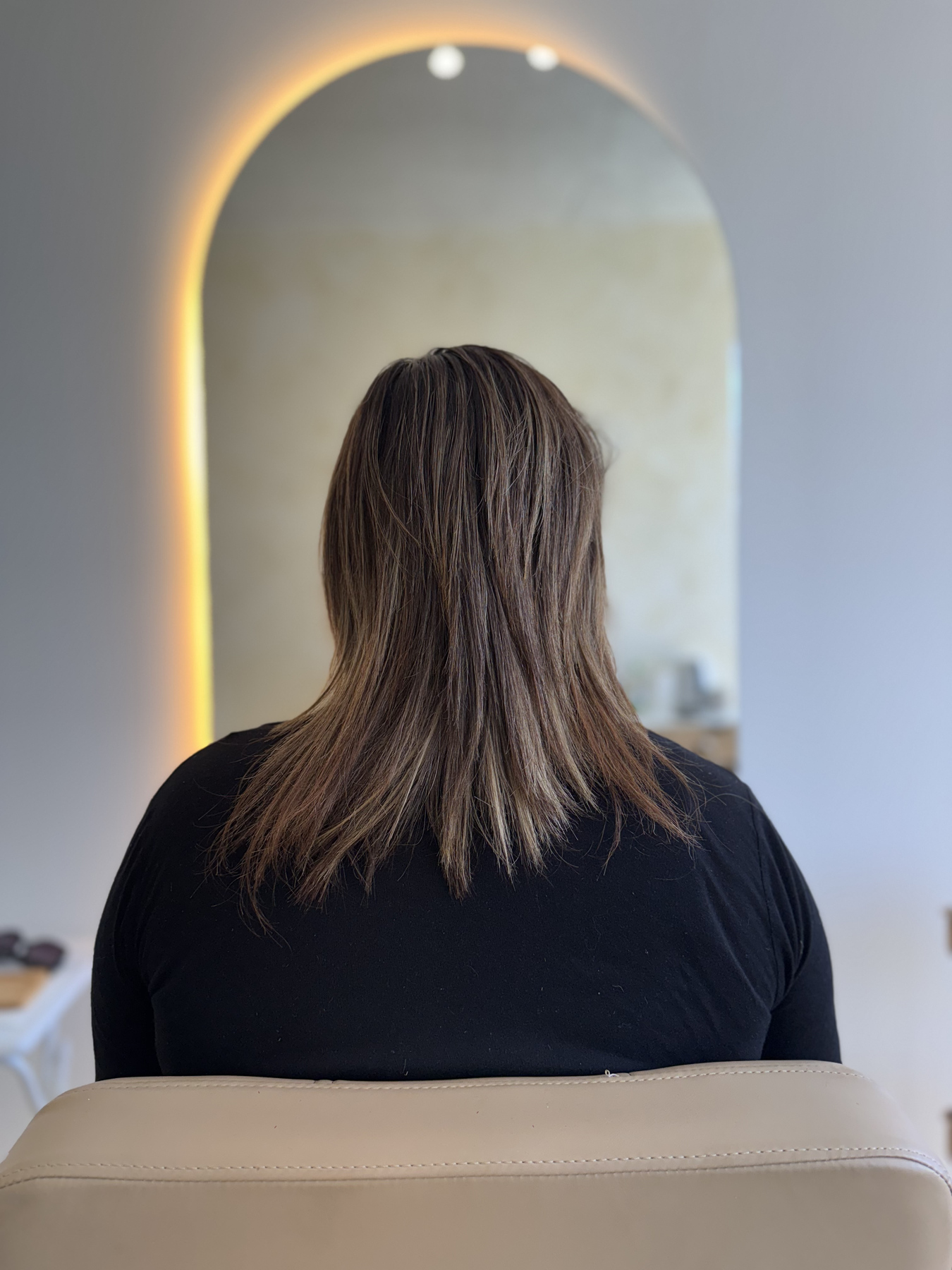 Antes extensiones Déesse