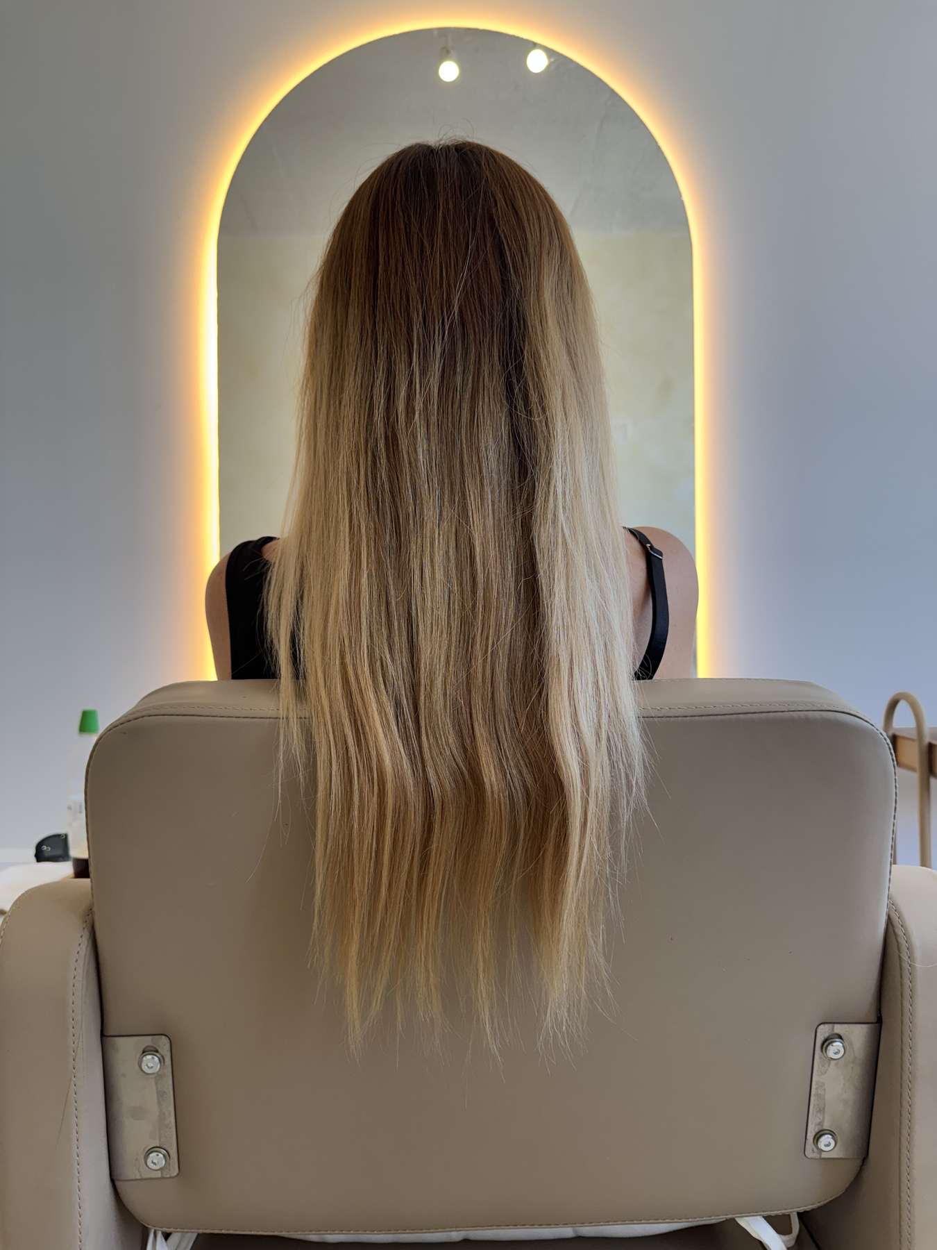 Antes extensiones Déesse
